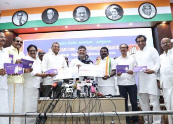 ತಮಿಳುನಾಡು ಕಾಂಗ್ರೆಸ್ ಪ್ರಣಾಳಿಕೆ ಬಿಡುಗಡೆ: ಮಹಿಳೆಯರಿಗೆ ₹2,000 ಮಾಸಿಕ ಧನಸಹಾಯದ ಭರವಸೆ